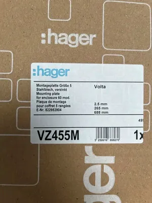 Immagine prodotto di Hager VZ455M, 265 mm, 2,5 mm, 688 mm