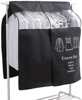 Produktbild von Schutzbezüge für Kleiderständer 120x120cm, wasserdicht, schwarz