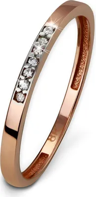 Produktbild von GoldDream 8 Karat Gold Ring Gr.54 Zirkonia weiß 333er Rosegold D2GDR502E54