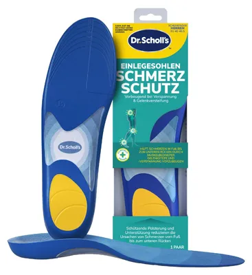 Image de Semelles orthopédiques pour hommes Dr. Scholl, soulagent les douleurs au pied, aux genoux et au dos, favorisent la santé des pieds et le bien-être, réglables, taille 40–46,5, 1 paire