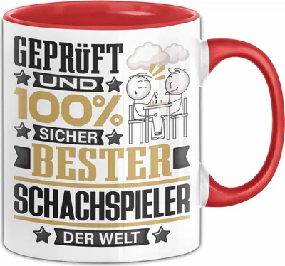 Produktbild von Schachspieler Geschenk Lustiger Spruch für Schachspieler Geschenkidee Bester Schachspieler Der Welt (Rot)