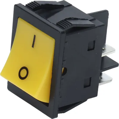Image de Interrupteur d'alimentation Réponse rapide Terminal 4 broches Remplaçable Compact Durable Bouton pratique pour instruments 125/250VAC