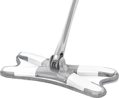 Produktbild von Flachwischer für Nass- & Trockenreinigung, Ideal für Fliesenböden, Haushalt, Inklusive 2 Wischtücher