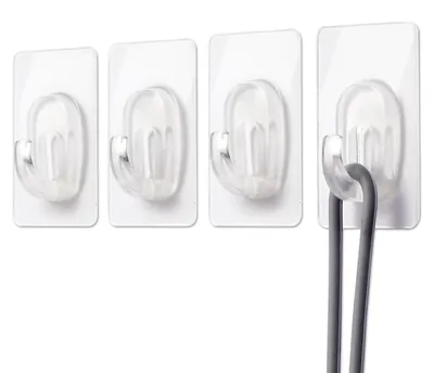 Selbstklebende Mini-Haken, transparent, 18 Stück