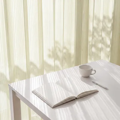Immagine prodotto di Tende a rullo a righe beige, set di 2 pannelli, 132 x 213 cm