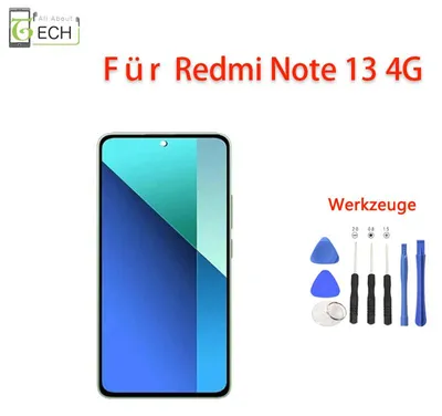 Produktbild von Für Xiaomi Redmi Note 13 4G 23129RAA4G LCD Display mit Rahmen Bildschirm