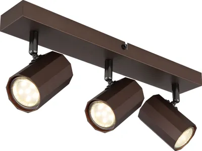 Immagine prodotto di Plafoniera soggiorno plafoniera faretto 3 spot alluminio bronzo 57919-3