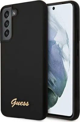 Obrázek produktu pro Guess Silicone Script Metal Logo - Samsung Galaxy S22+ pouzdro (černé)