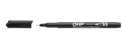 Permanentný popisovač "OHP S", čierny