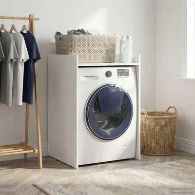 Zdjęcie produktu dla vidaXL Szafka pod pralkę Biała 67,5 x 62 x 97 cm Materiał drewnopochodny