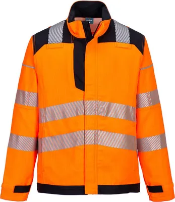 Produktbild von Portwest Warnschutz-Arbeitsjacke PW3 FR722 Gr. L orange/schwarz