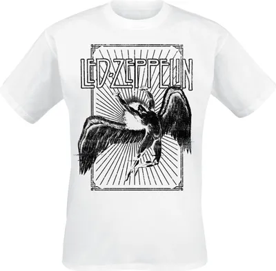 Produktbild von Led Zeppelin T-Shirt Herren Icarus Burst weiß Band-Merch, Bands 100% Baumwolle XL