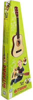 Produktbild von Holzgitarre mit 6 Saiten, 75cm Kindergitarre Musik