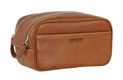 Produktbild von LEONHARD HEYDEN Leder Kulturbeutel Bergamo Washbag Light Brown braun