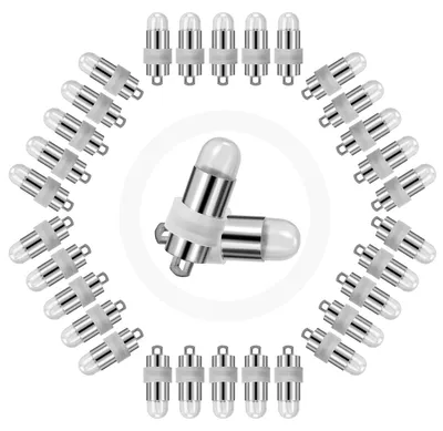 30 LED-Ballonlichter, warmweiß, wasserdicht, nicht blinkend