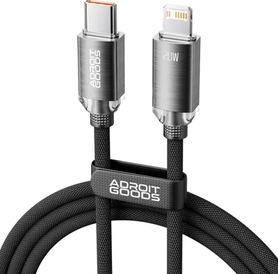 Produktbild von AdroitGoods Usb-C zu Lightning Ladekabel - Pd - Schnellladekabel - geflochtenes Nylon 2 Meter