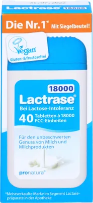 Productafbeelding van Lactase 18000, tabletten voor mensen met lactose-intolerantie, 40 tabletten