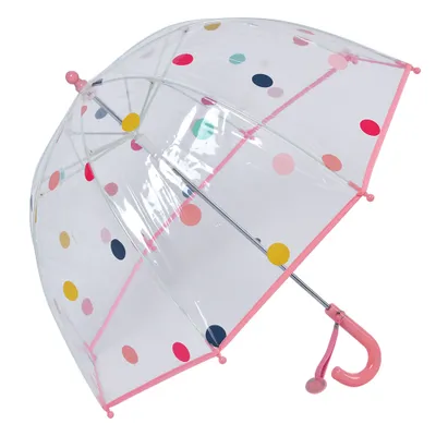 Produktbild von Clayre & Eef Kinderregenschirm Ø 65x65 cm Rosa Kunststoff Punkte