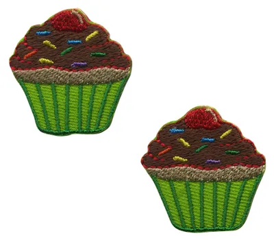 Produktbild von Aufnäher - Muffin - grün - 2er Set - Patch
