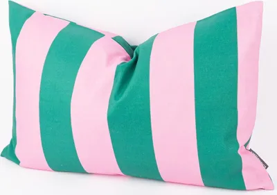 Produktbild von Kissenhülle Streifen dunkelgrün pink div. Größen SCHÖNER LEBEN Größe 60x80cm (HxB) 60x80cm (HxB) Größe