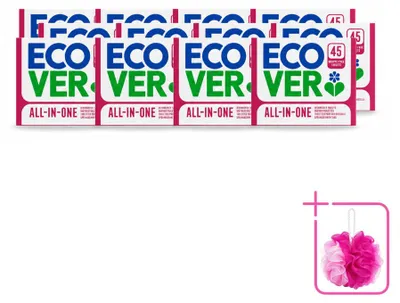 Produktbild von 12 x Ecover All-in-One Geschirrspültabs - Zitrone und Mandarine - Sparpackung - 12 Stücke