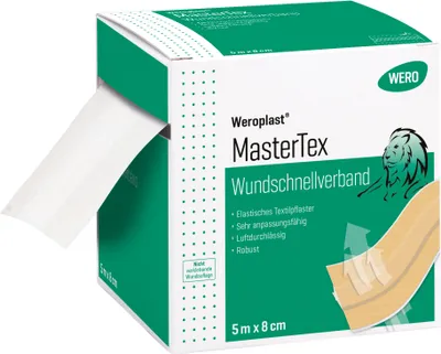 Produktbild von Weroplast MasterTex Wundschnellverband 5 m x 8 cm