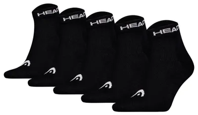 Produktbild von HEAD Uni Quarter Socken, 5er Pack - ELEMENTS ALL SPORTS QUARTER ECOM, Kurzsocken, einfarbig Schwarz 39-42