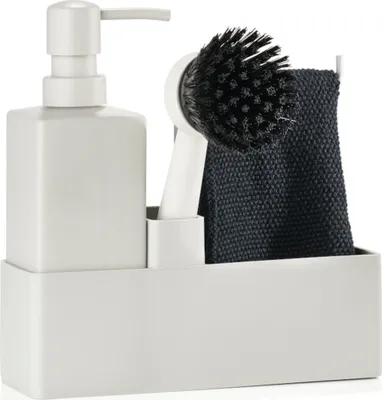 Produktbild von Zone Denmark Denmark Geschirrspülset mit Putzlappen warm grey 4tlg