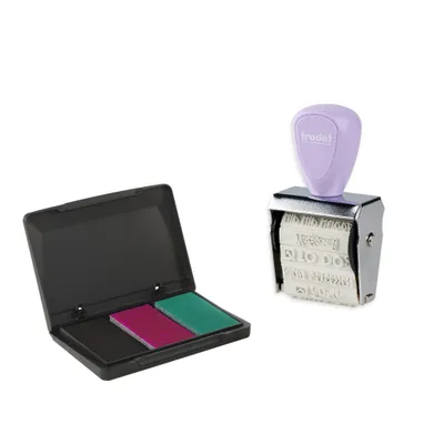 Image de Trodat Stempel trodat Creative Mini/V2 Pastell Lila + Kissen 3Farben 1129