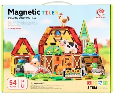 Produktbild von Magnetische Bauklötze "Farm" mit 54 Teilen, Mega Creative, Artikelnummer 589646