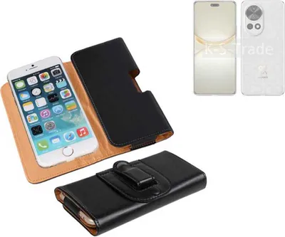 Produktbild von K-S-Trade Schützhülle Handyhülle kompatibel mit Huawei nova 12 Ultra Holster Gürtel Tasche Schutzhülle Handy-Tasche Smartphone Case Seitentasche