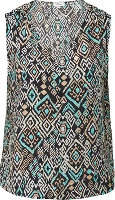 Produktbild von s.Oliver 2165764.99A2.34, Bluse, Erwachsener, Weiblich, Schwarz, Ärmellos, Regular fit
