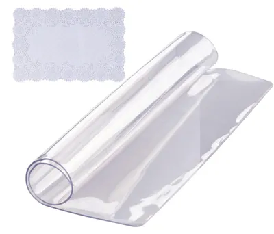 Obrázok produktu pre VEVOR Fólia na stôl Ochrana stola Transparentná 1,5 mm hrubá, ochranná fólia na stôl PVC 305 x 305 mm Štvorcový obrus Fólia na stôl Umývateľná Odolná voči opotrebovaniu Odolná voči teplu Vodotesná ochranná fólia na stôl