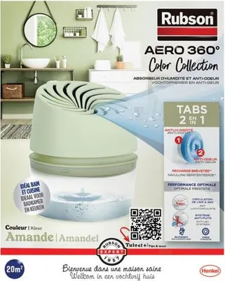 Immagine prodotto di Assorbitore Aéro 360° 20 m² Collezione colori Mandorla - Rubson