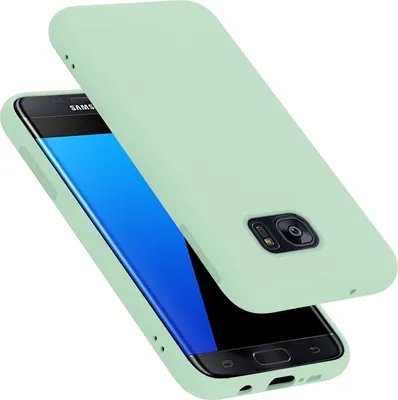 Produktbild von Cadorabo Schutzhülle für Samsung Galaxy S7 EDGE Hülle in Grün Handyhülle Case Cover TPU Etui