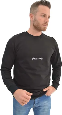 Produktbild von Sweatshirt Hoodies Royyen 508 Halsrund Print Eternity Herren lang Arm – SCHWARZ / L