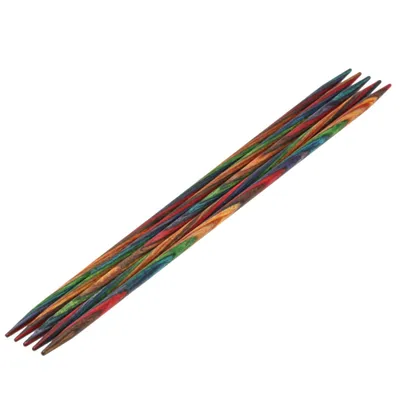 Produktbild von Lana Grossa - Strumpfstricknadel Design-Holz multicolor 15cm 3,75mm
