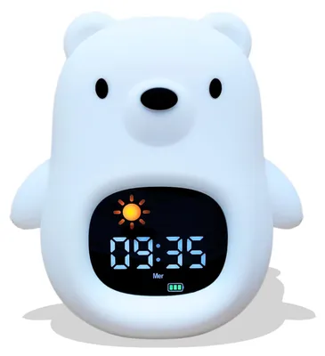 Immagine prodotto di Sveglia educativa per bambini, per il giorno e la notte – Luce notturna per bambini, con musica e luce