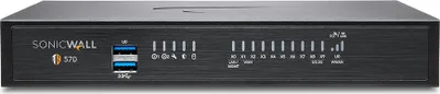 Zdjęcie produktu dla SonicWall TZ570, 4 Gbit/s, 1,8 Gbit/s, 2500 Mbit/s, 750 Mbit/s, 44,7 BTU/h, BGP, OSPF, RIP-1, RIP-2