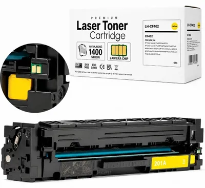 Zdjęcie produktu dla Toner Zamienny do HP 201A CF402 Żółty z Chipem m277dw m252dw m277