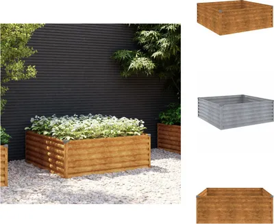 Zdjęcie produktu dla vidaXL Podwyższona grządka 100x100x36 cm ze stali Corten - Donice i doniczki