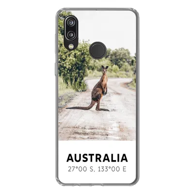 Produktbild von MuchoWow® Handyhülle Schutzhülle Hülle für Huawei P20 Lite (2020) Känguru - Australien - Tiere Silikon Softcase Handy Hülle - Kartenhalter