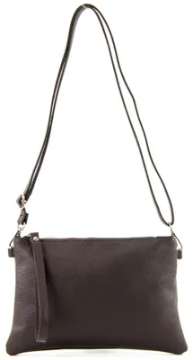 Immagine prodotto di modamoda T186: pochette in pelle da donna, borsa a tracolla, borsa da sera, realizzata artigianalmente in Italia