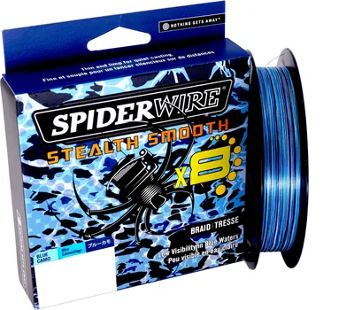Obrázok produktu pre SPIDERWIRE Stealth Smooth, 150m, 0.39mm, 46.3kg / 102.07lbs, camouflage-blau, geflochtene Angelschnur, 1515723