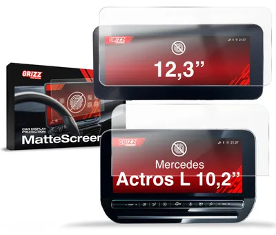 Produktbild von Matte Autodisplayfolie 2in1 für Mercedes Actros L (2026), Grizz Protector