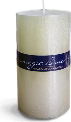 Obrázek produktu pro MagicHome vánoční svíčka, 6,9x13 cm, válcová, stříbrná, metalický efekt