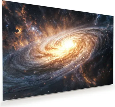 Produktbild von Glasbild 120x80cm in XXL für Wohnzimmer, Schlafzimmer Motiv Galaxie Nachthimmel