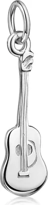 Produktbild von MATERIA by Matthias Wagner Gitarre Kettenanhänger 925 Sterling Silber wahlweise mit Ankerkette KA-199