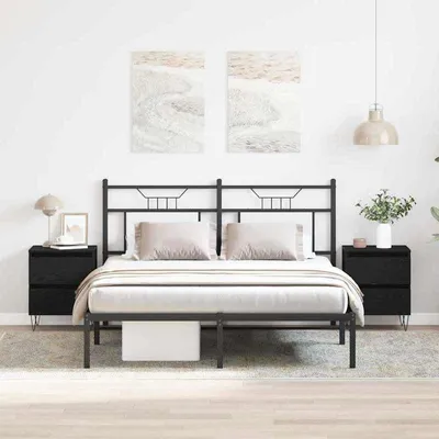 Productafbeelding van Set van 2 nachtkastjes 40x35x50 cm - stevig en stijlvol hout met opbergruimte