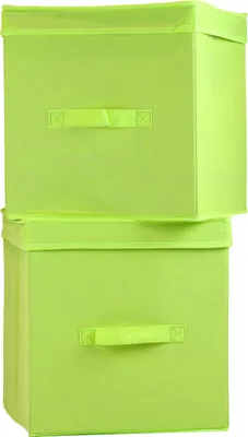 Produktbild von Ordnungsboxen 'Levi' Grün 2er SET Aufbewahrungsbox Stoff Aufbewahrungskorb Faltbar Spielzeugkiste Einschubkorb Regalbox Stoffbox Faltbox Regaleinsatz